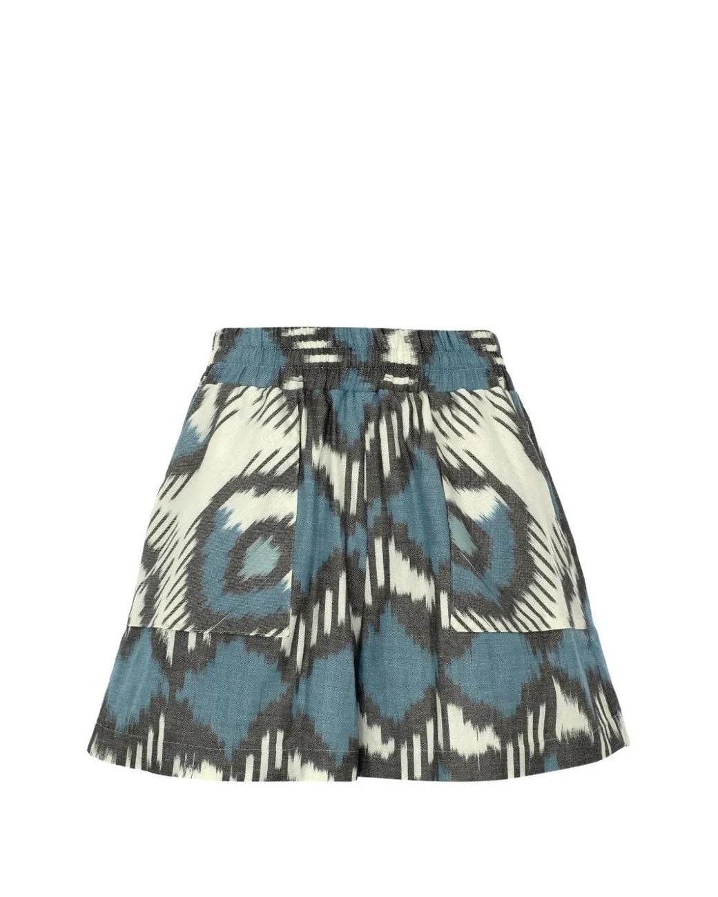 Punicana Blue Geometric-Print Shorts
