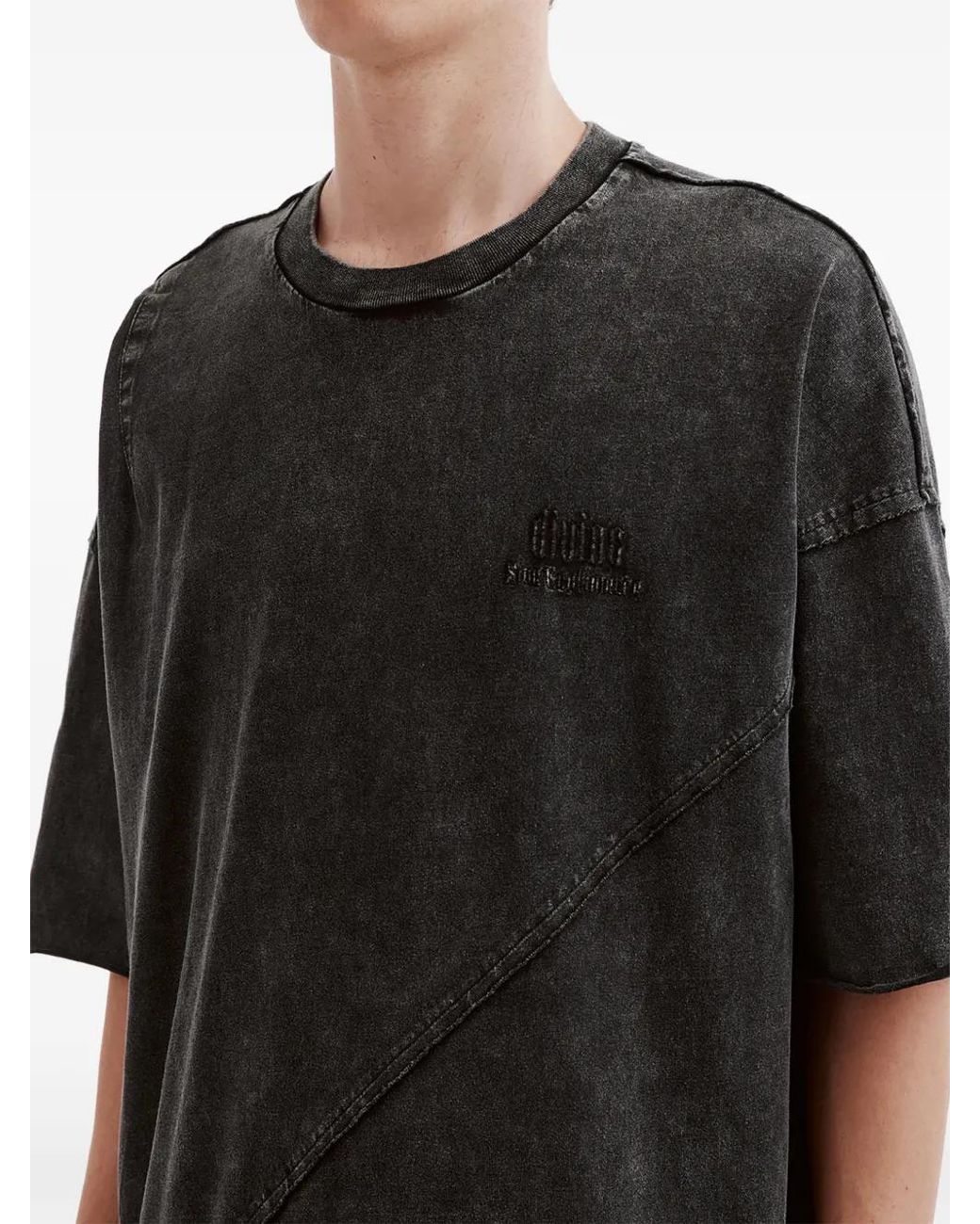 FIVE CM Black T-Shirt À Logo Brodé for men