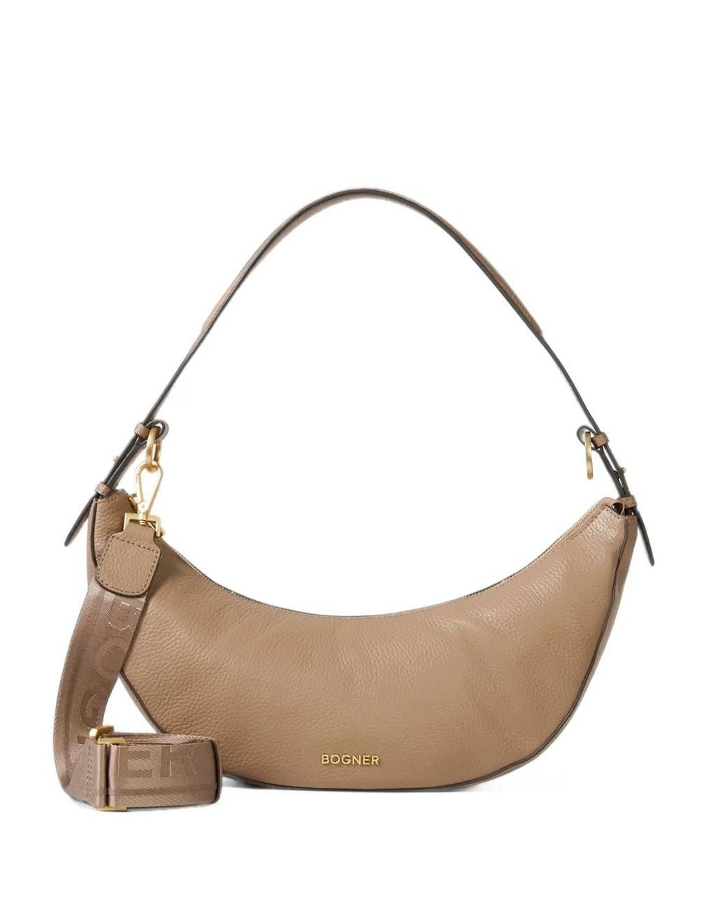 Bogner Natural Small Wallis Kyla Leather Crossbody Bag