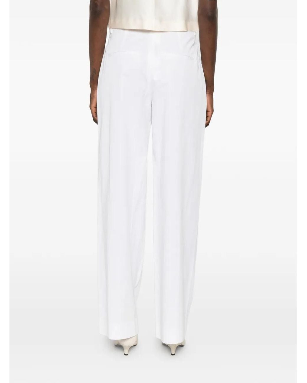 Vince White Straight-Leg Trousers