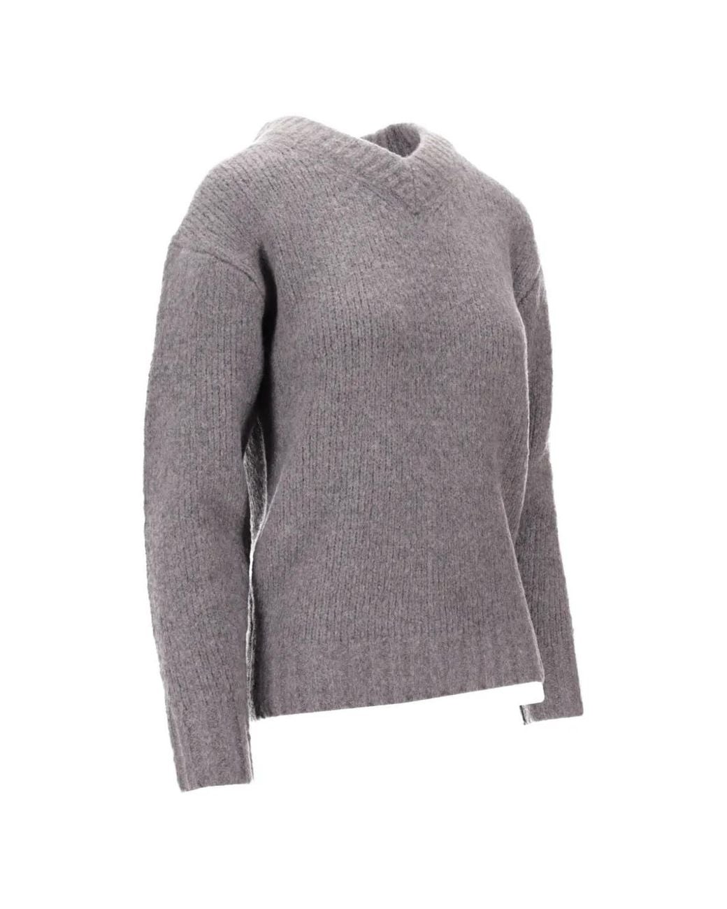 B.B. Wallace Gray Pullover Mit V-Ausschnitt