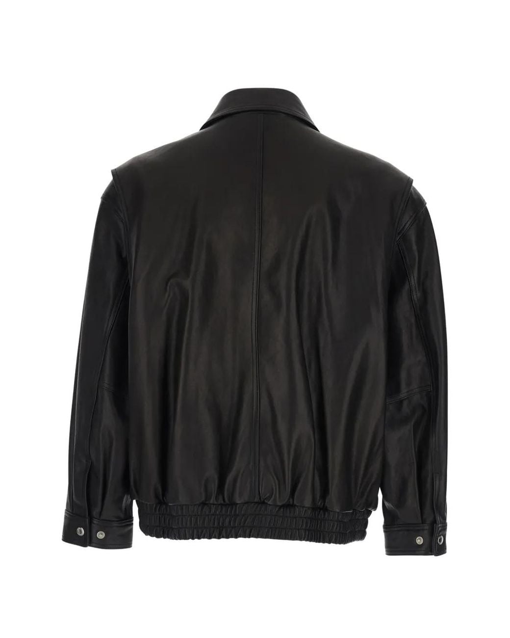 DUNST Black Front-Pockets Leather Jacket for men