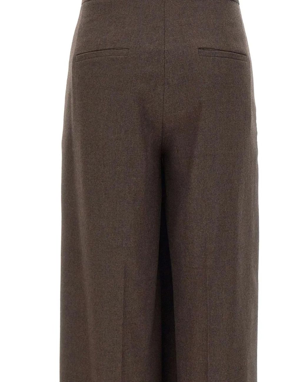 Gran Sasso Brown Pressed-Crease Palazzo Pants