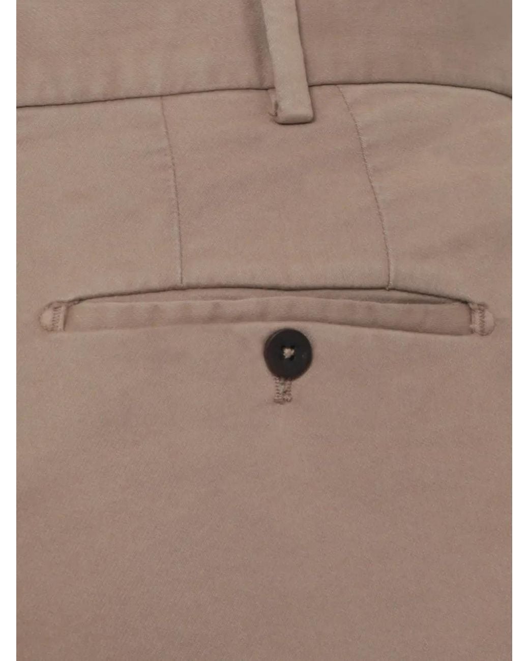Devore Natural Pleated Turned-Up Trousers for men