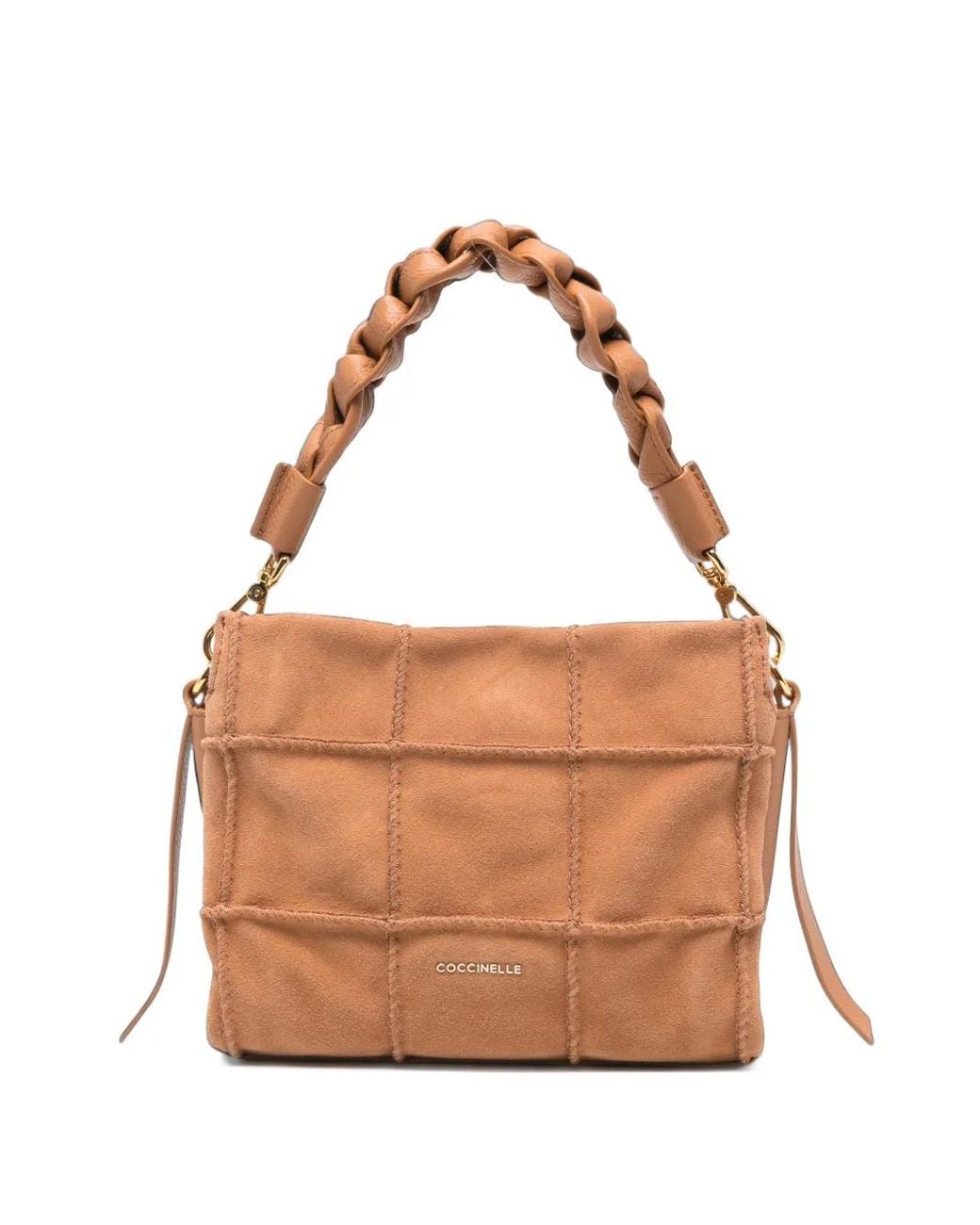 Coccinelle Brown Boheme Check Tote Bag