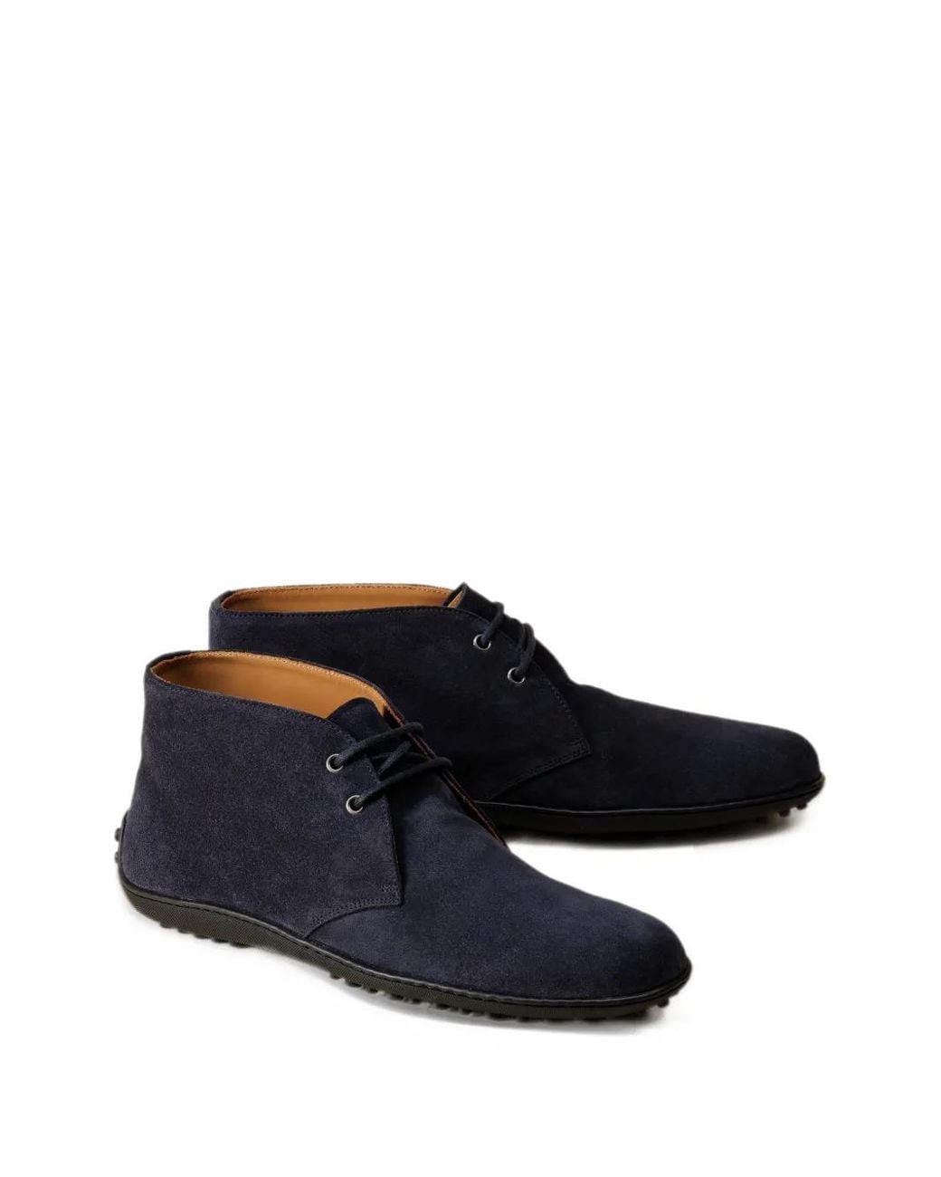 Car Shoe Blue Suede Desert Boots for men
