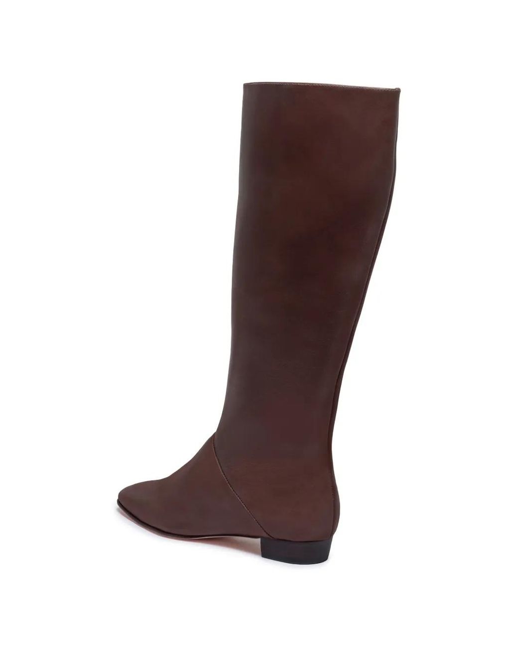 Bernardo Brown Ramona Pointed-Toe Leather Knee-High Boots
