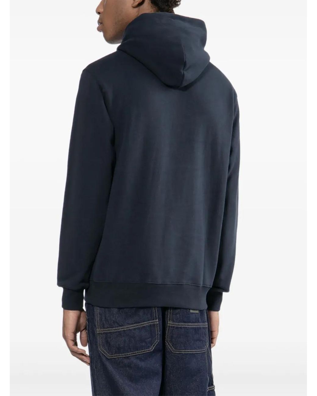 Chocoolate Blue Logo-Embossed Hoodie for men