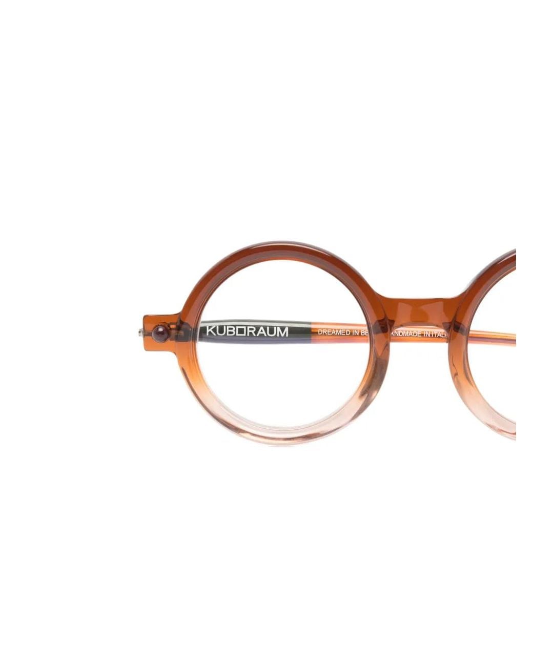 Kuboraum Brown Round-Frame Glasses