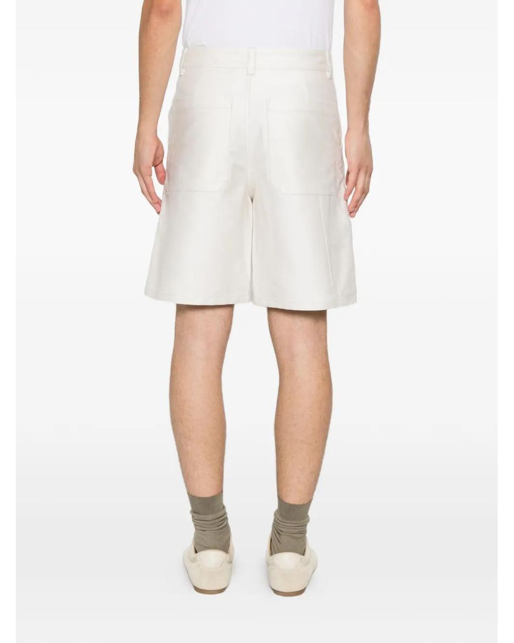 A.P.C. White Andy Bermuda Shorts for men