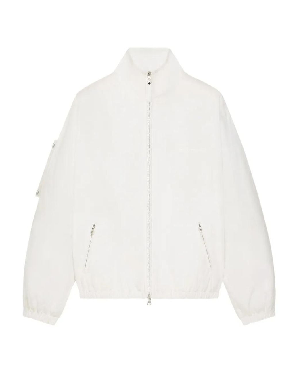 Courreges White Zippered Cropped Jacket for men