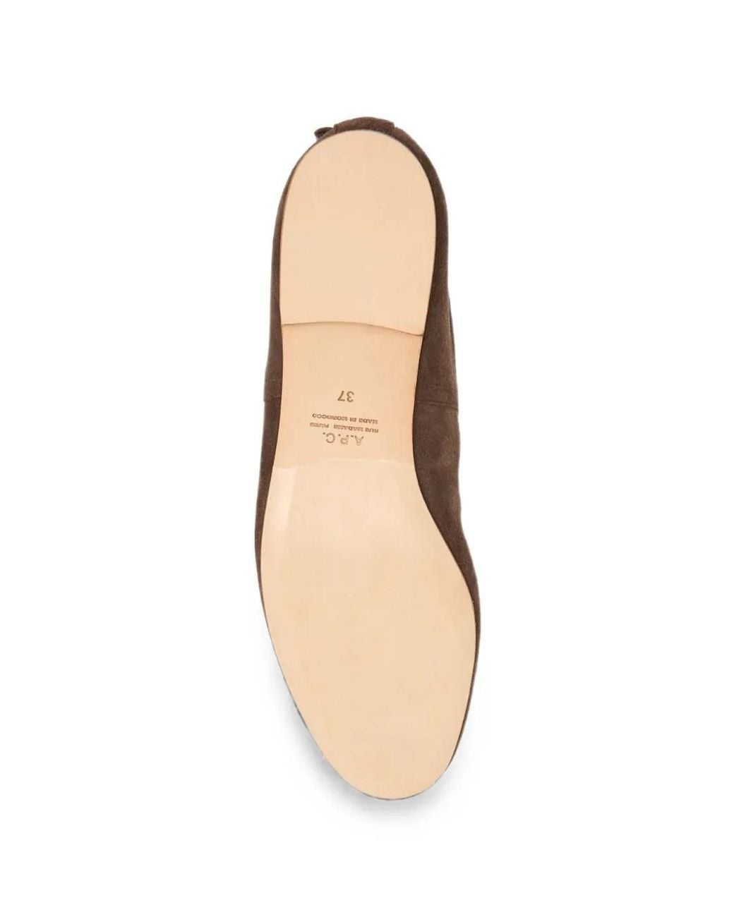 A.P.C. White Swan Suede Ballet Flats
