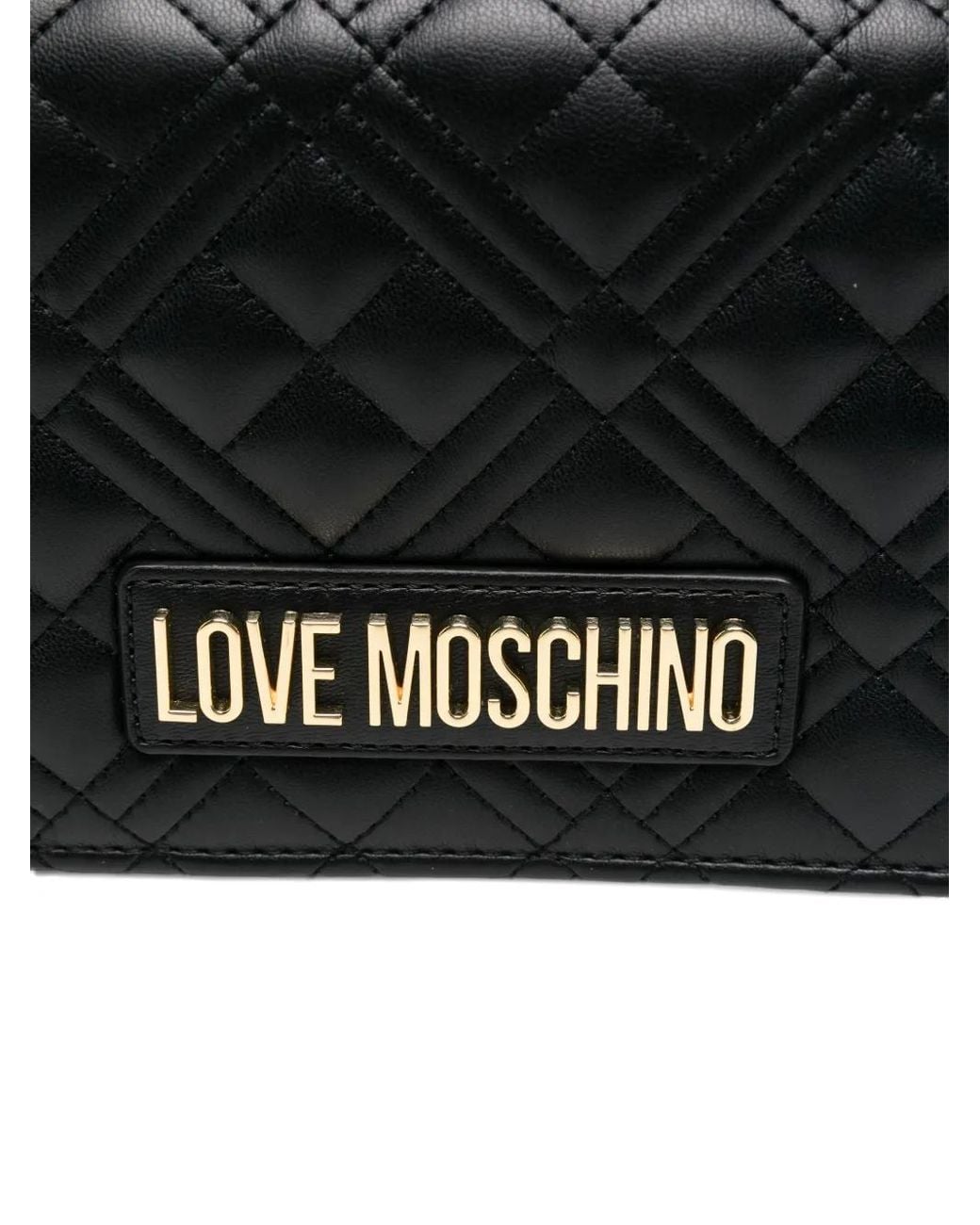 Love Moschino Black Quilted Chain Cross Body Bag