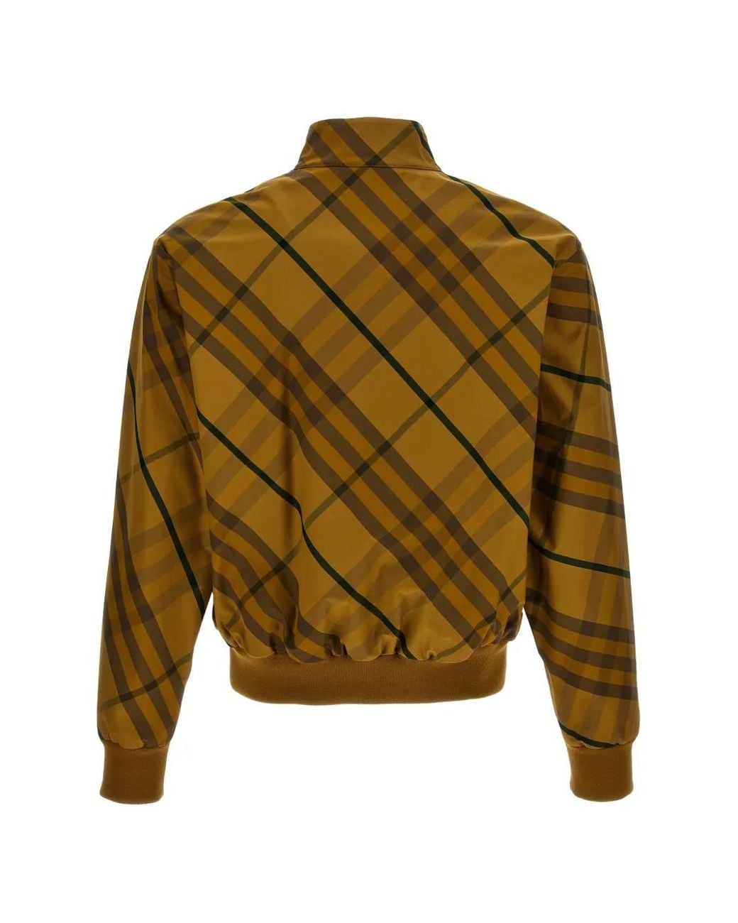 Burberry Green Check Cotton Bomber Jacket for men