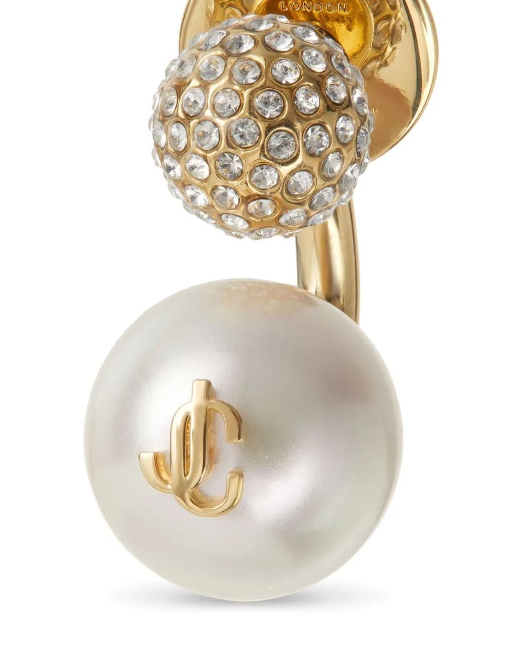 Jimmy Choo Metallic Auri Crystal-Embellished Earrings
