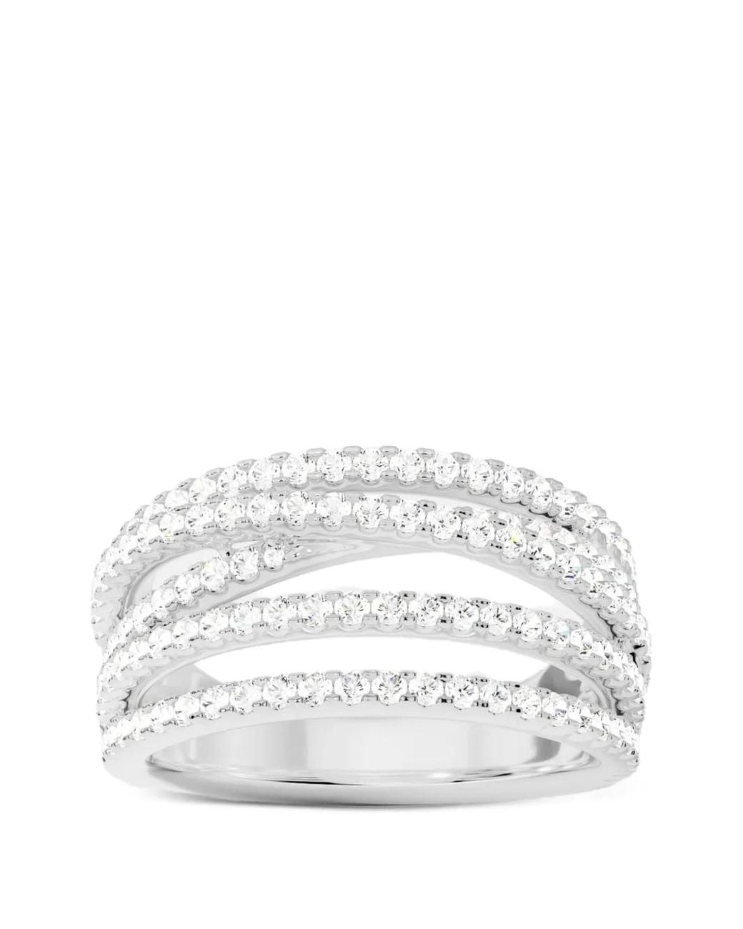 Apm Monaco White Promesse 5-Hoop Cubic Zirconia Ring