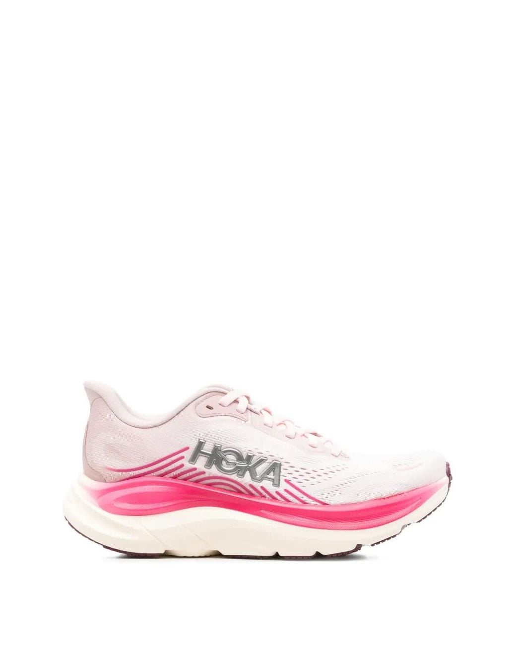 Hoka One One Pink Baskets À Logo Imprimé