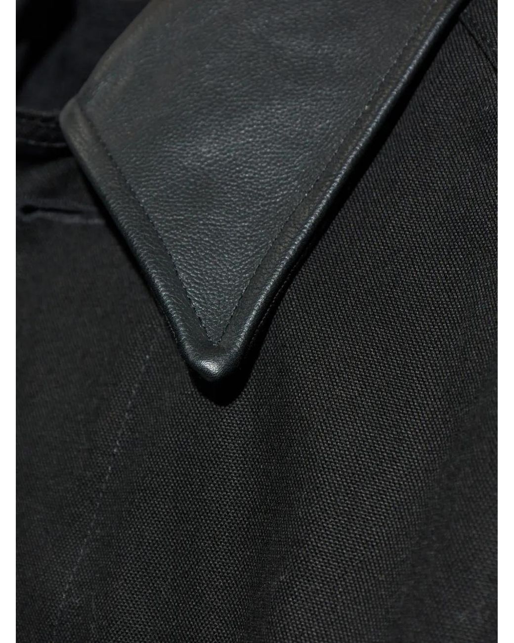 Studio Nicholson Black Dover Long-Sleeve Overshirt for men