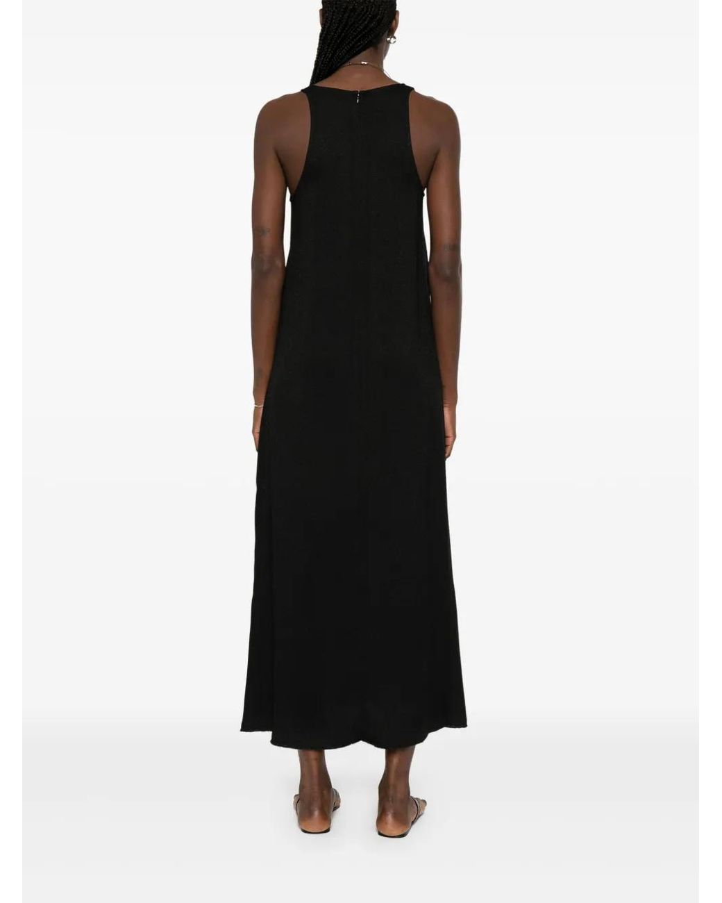 Totême Black Sleeveless Midi Dress