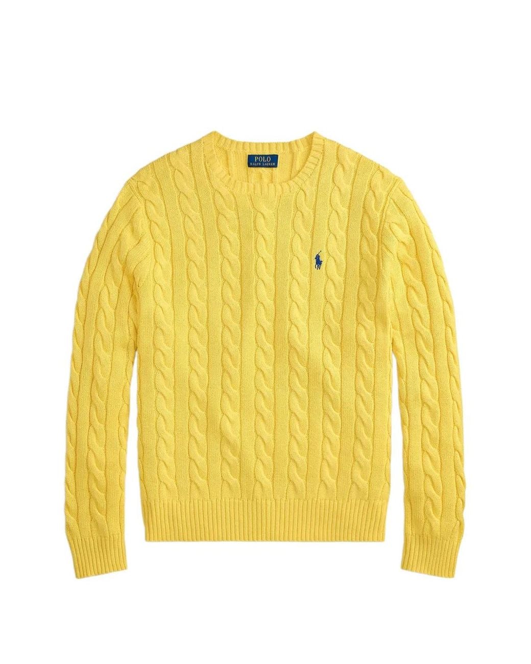 Polo Ralph Lauren Yellow Cable-Knit Cotton Sweater for men