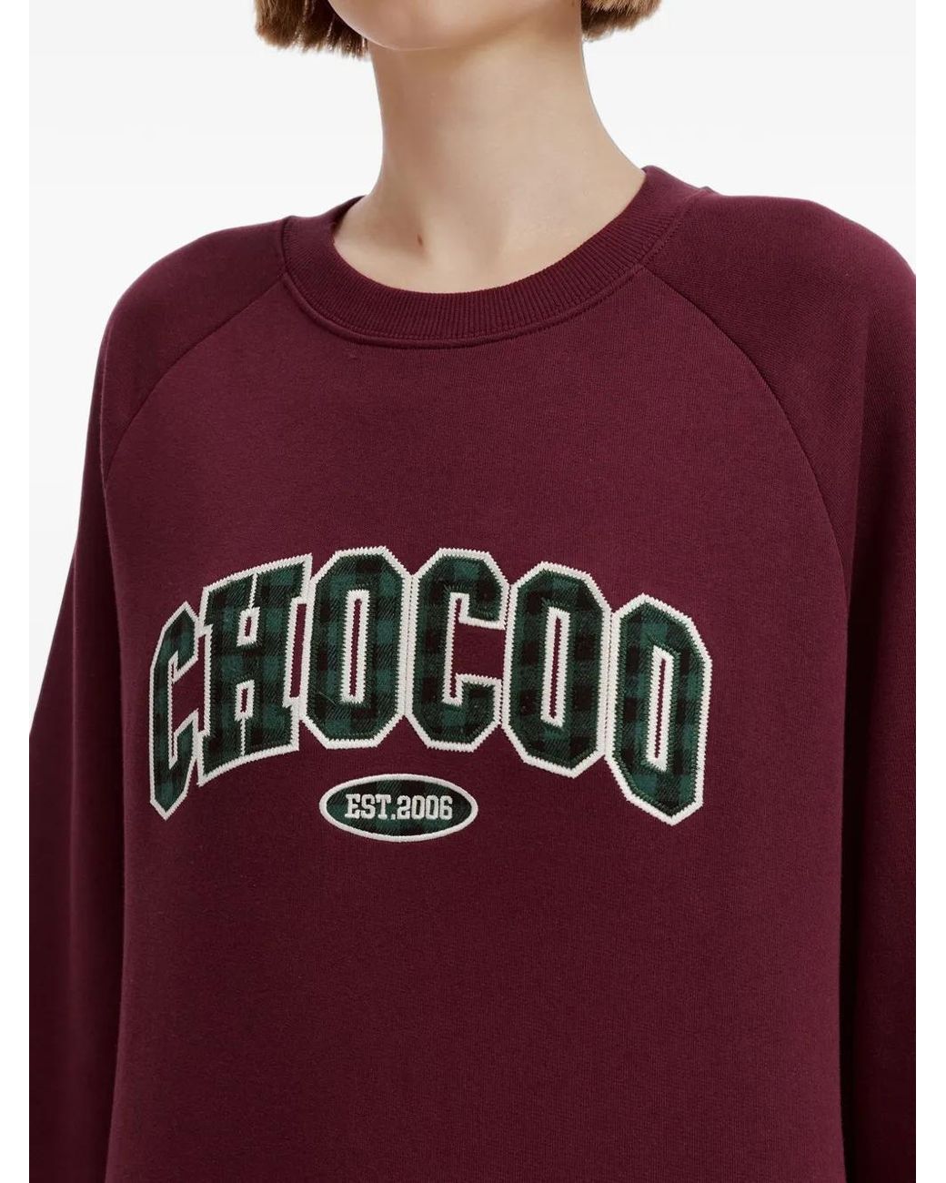Chocoolate Red Logo-Appliqué Raglan-Sleeve Hoodie
