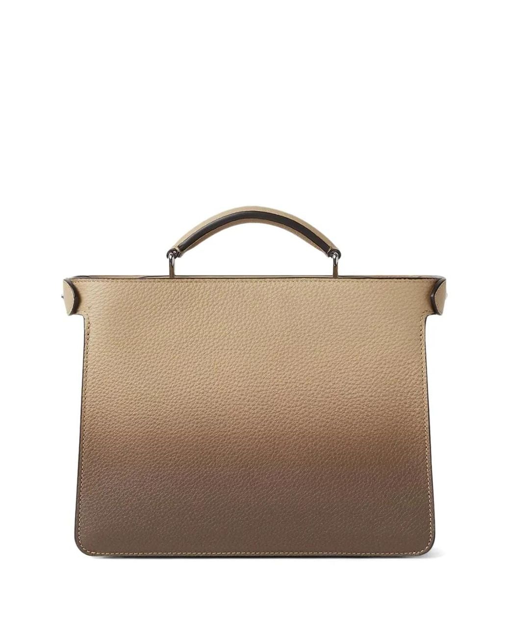 Fendi Brown Small Peekaboo Iseeu Leather Shoulder Bag for men