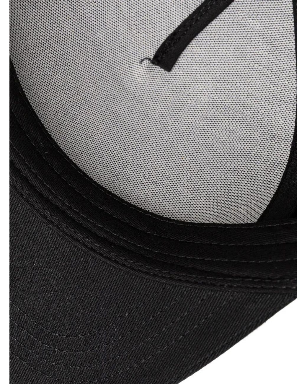 Karl Lagerfeld Black Logo-Lettering Curved-Peak Cap for men