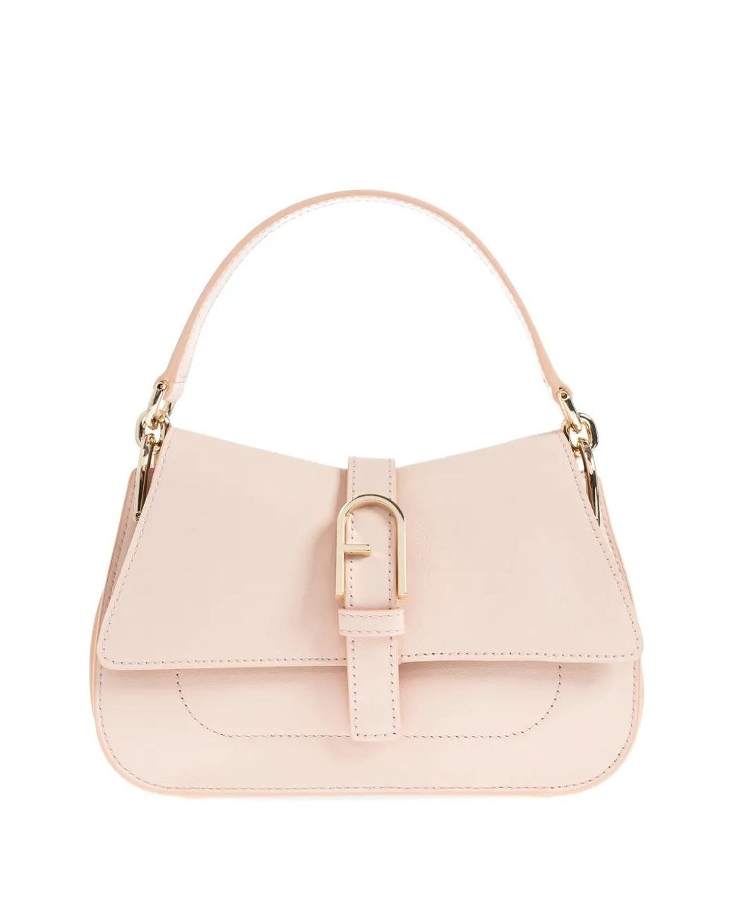 Furla Pink Mini Flow Buckle Leather Tote Bag