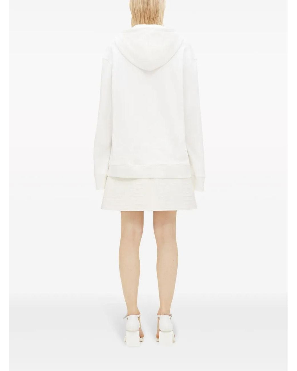 Courreges White Hyperbole Cotton Hoodie