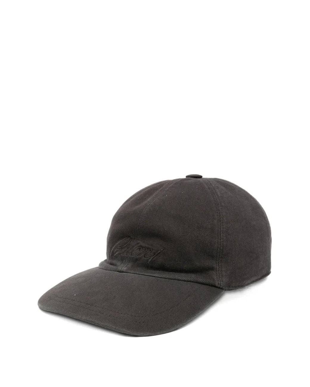 Brioni Black Logo-Embroidered Cap for men