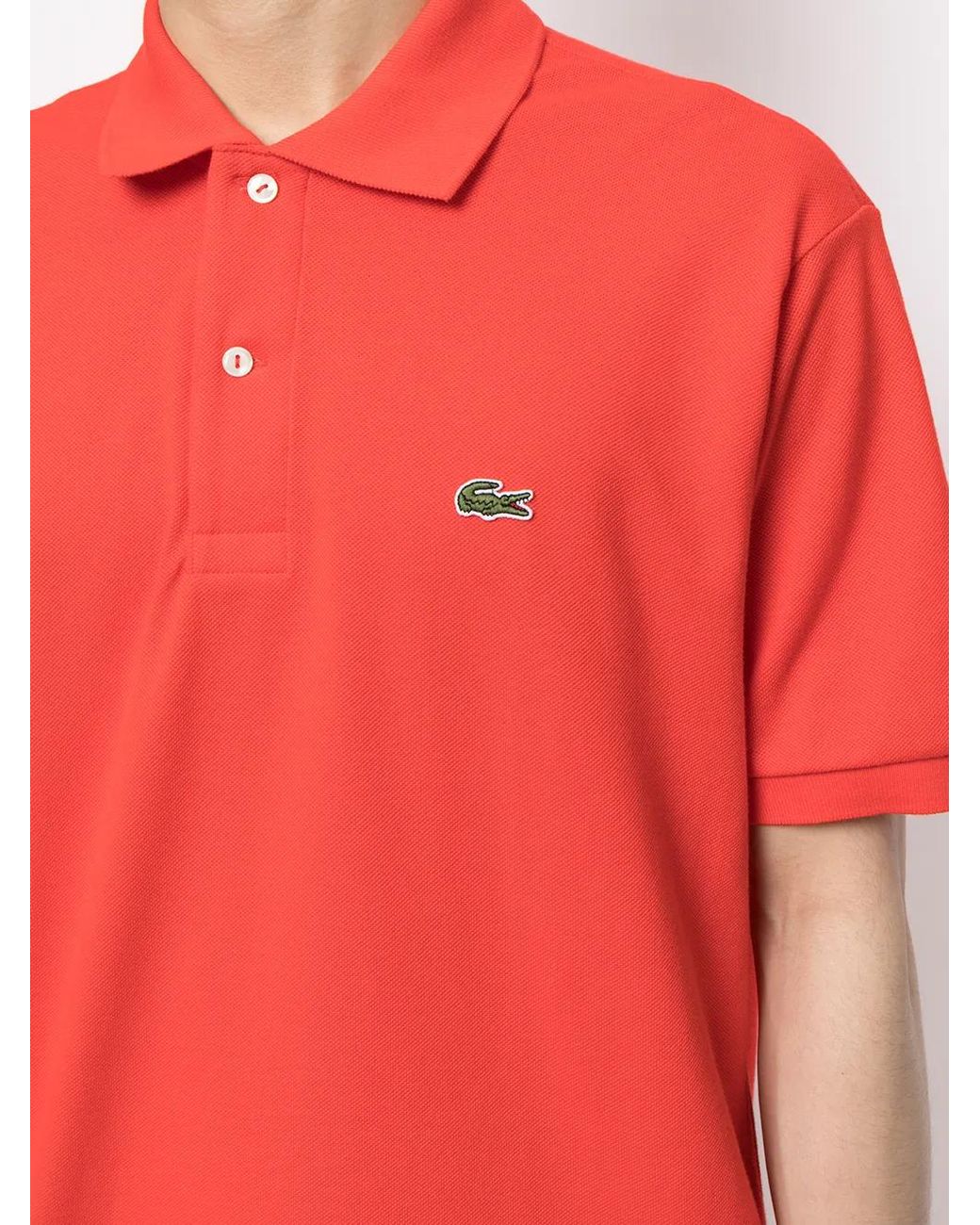 Lacoste Red Classic Appliqué-Logo Polo Shirt for men