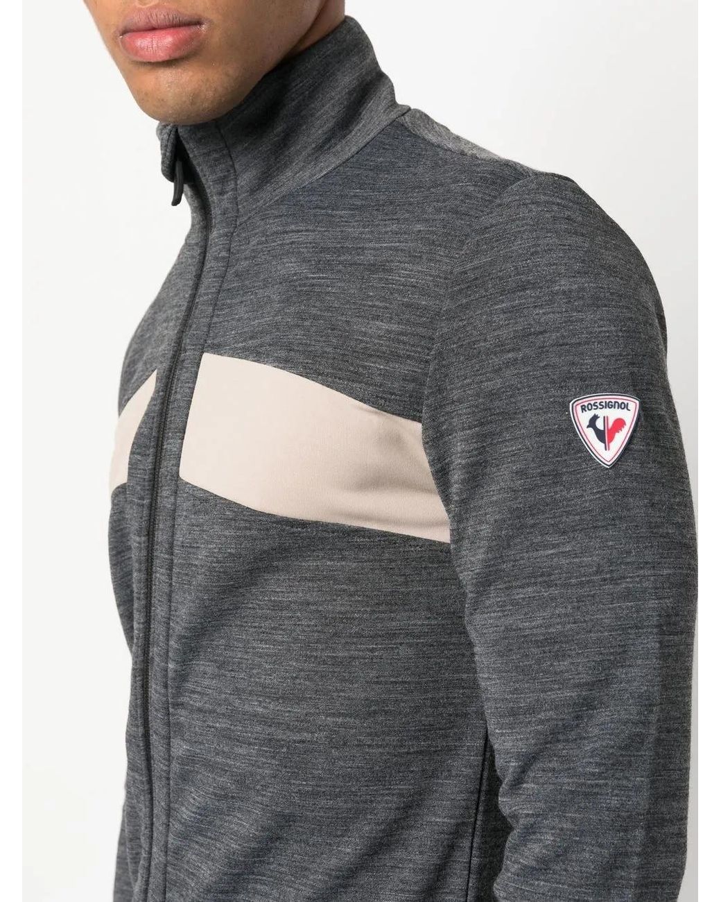 Rossignol Gray React Merino Zip-Up Top for men