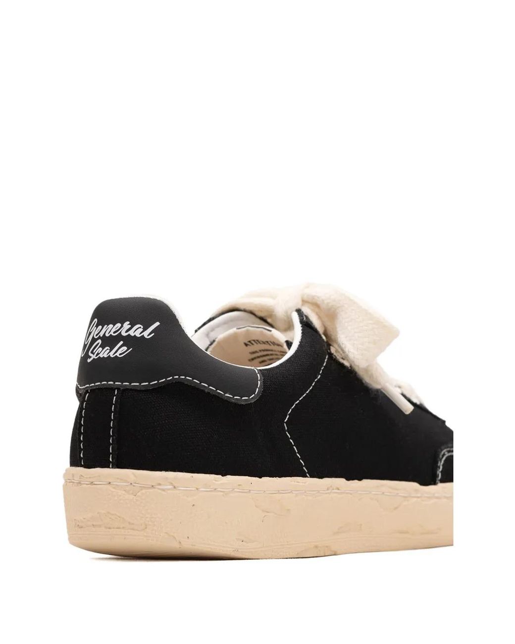 General Scale. Black Past Sole Canvas Low Top Sneakers for men