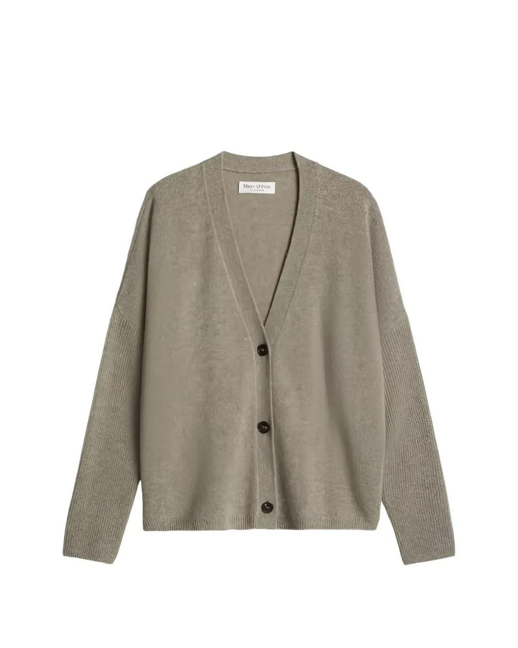 Marc O' Polo Gray V-Neck Button-Up Cardigan