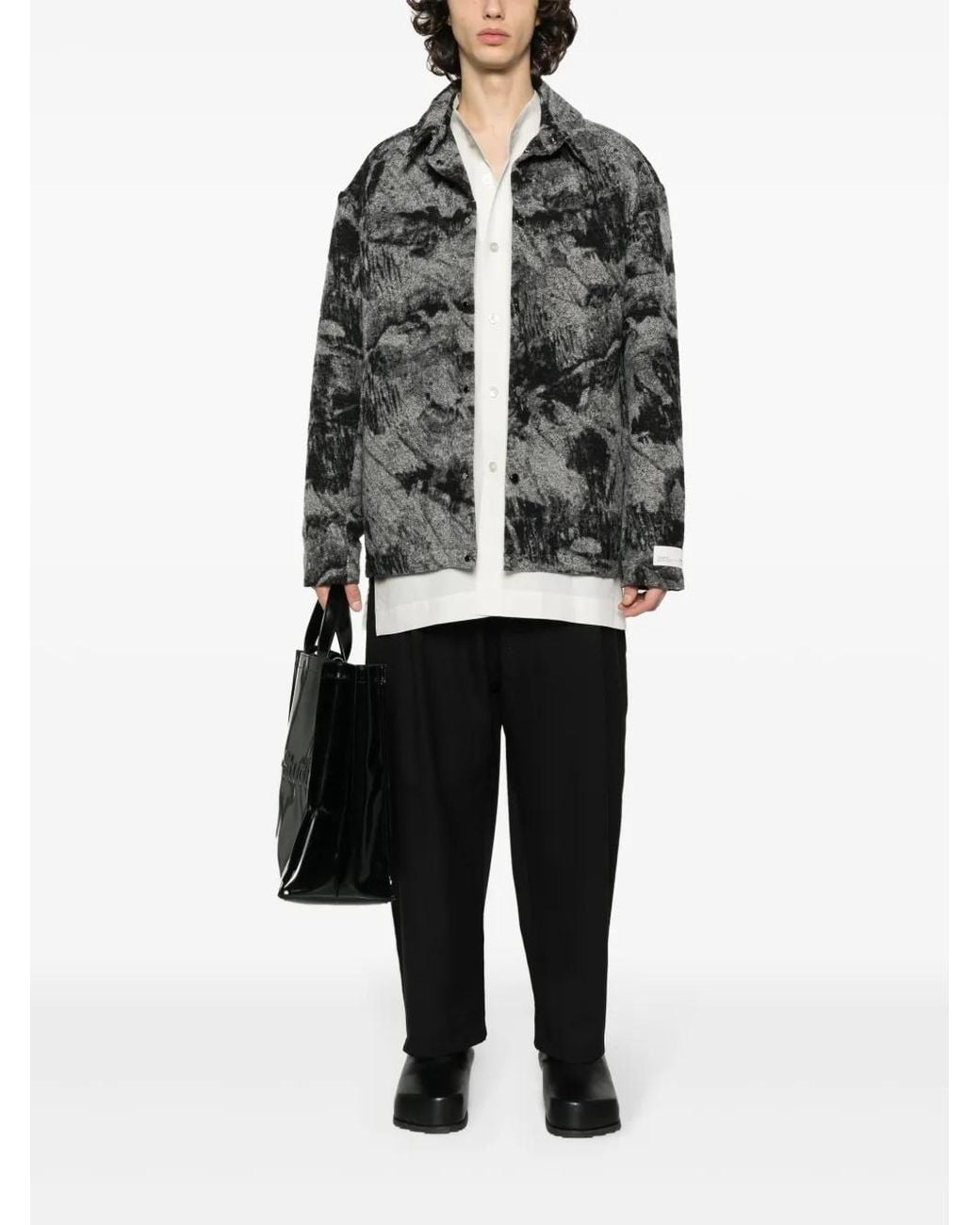 Mordecai Black Wool Trousers for men