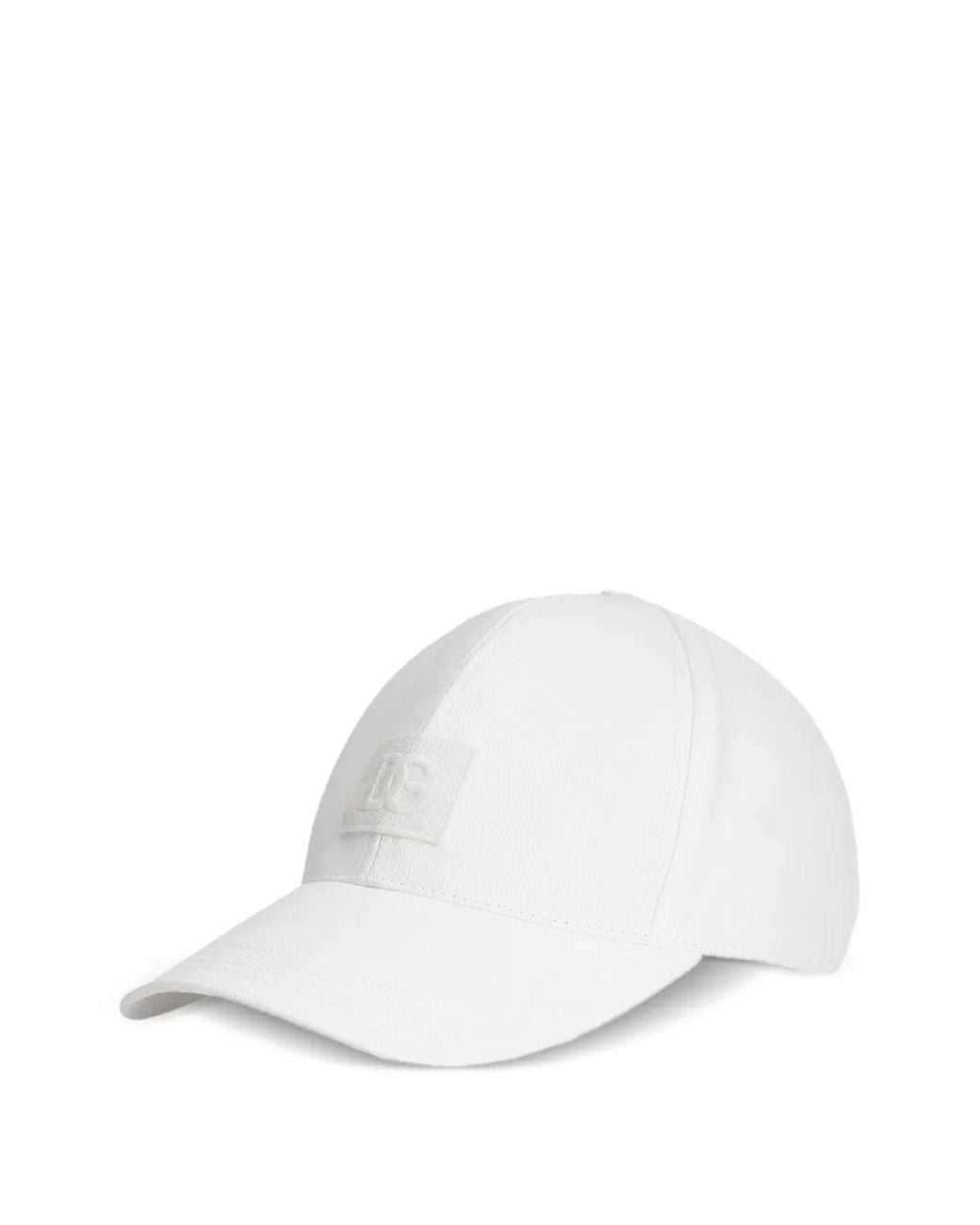 Dolce & Gabbana White Logo-Patch Baseball Cap for men