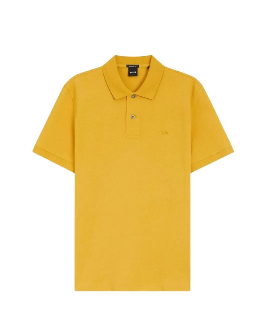 Boss Yellow Polo Pallas En Coton Piqué À Logo Brodé for men