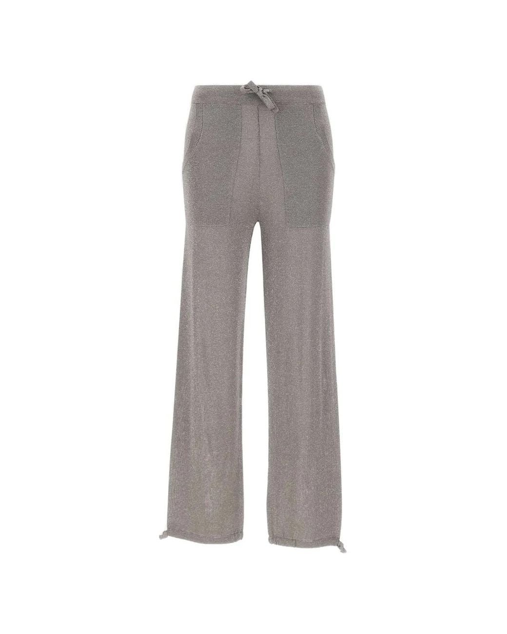 Kangra Gray Drawstring-Waist Knitted Track Pants