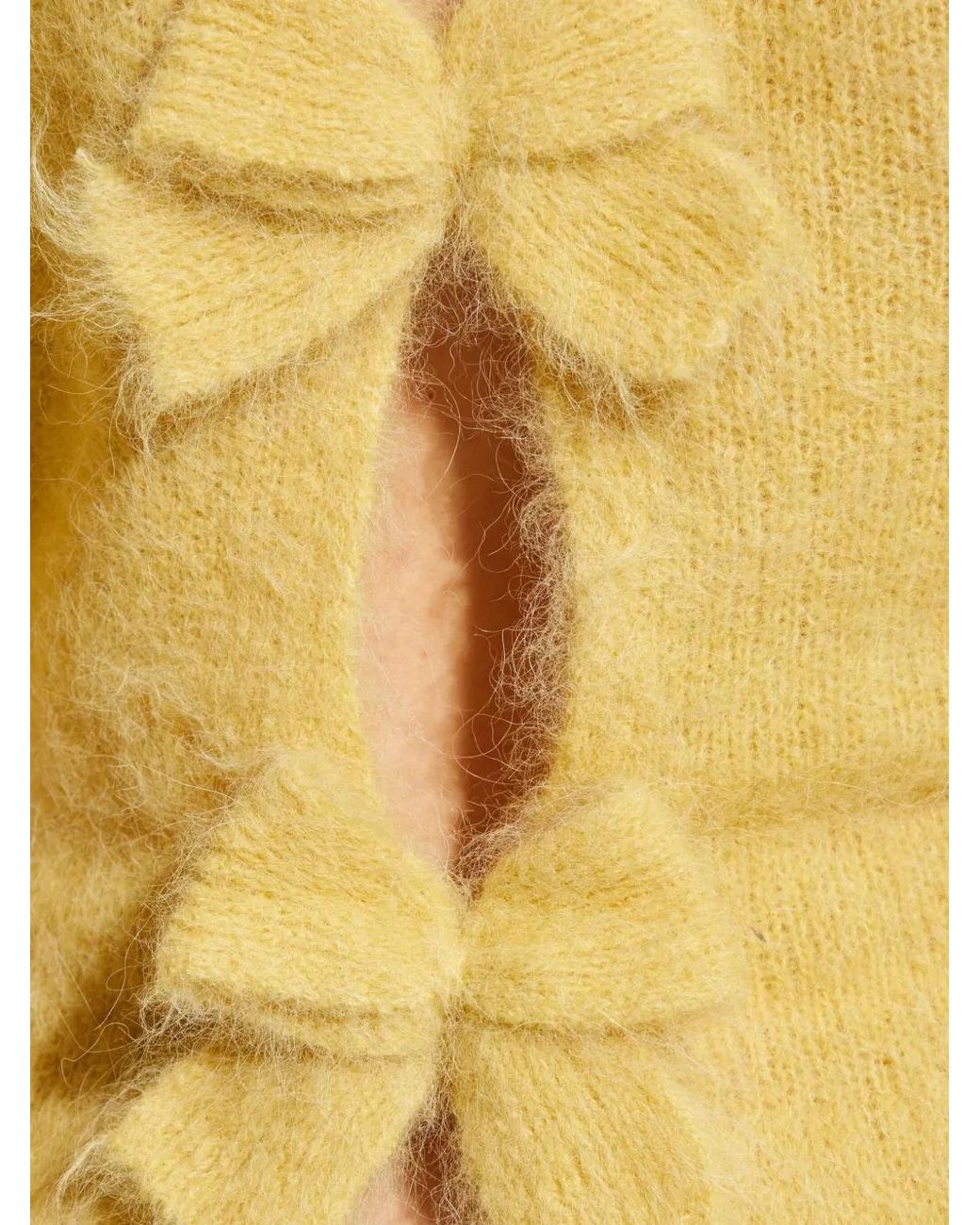 Munthe Yellow Rylaine Bow-Back Knit T-Shirt