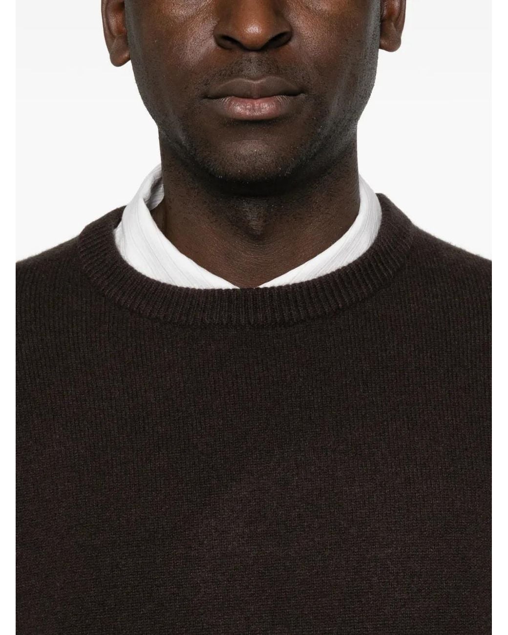 Extreme Cashmere Black Mike Ribbed-Trim Sweater