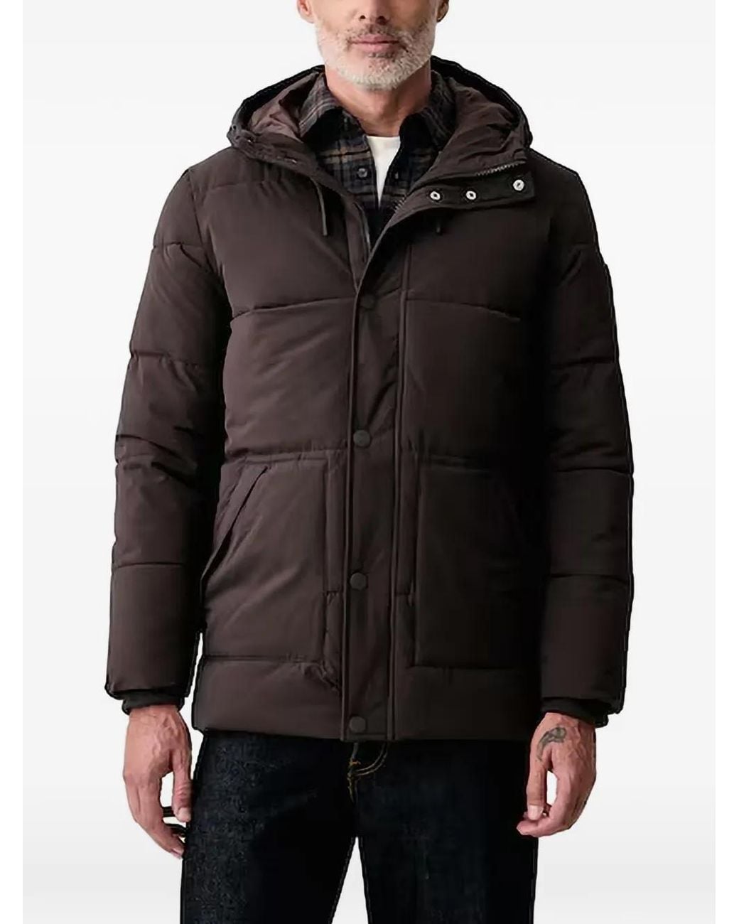 Guess Black Hooded Puffer Jacket for men