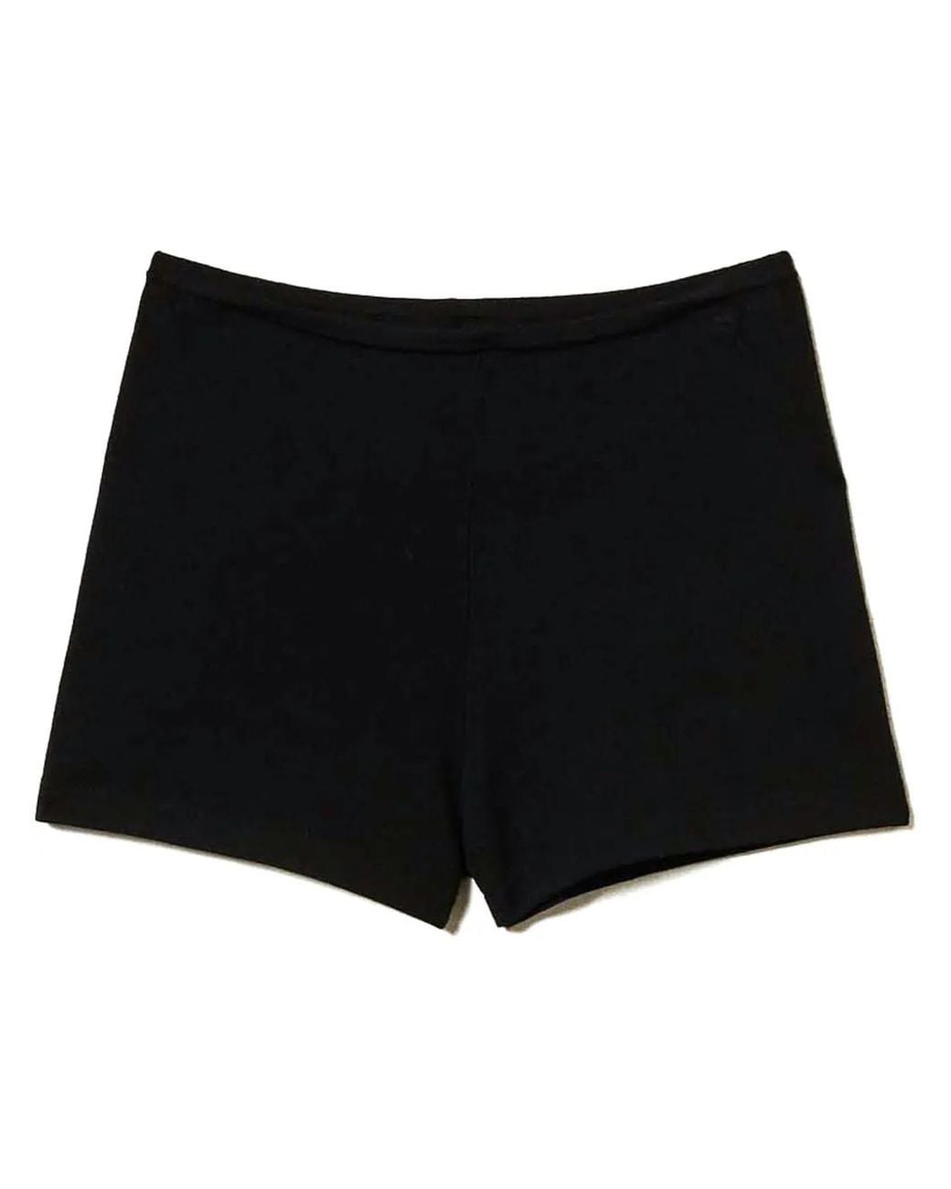 Twinset Black Fitted Fine-Knit Shorts