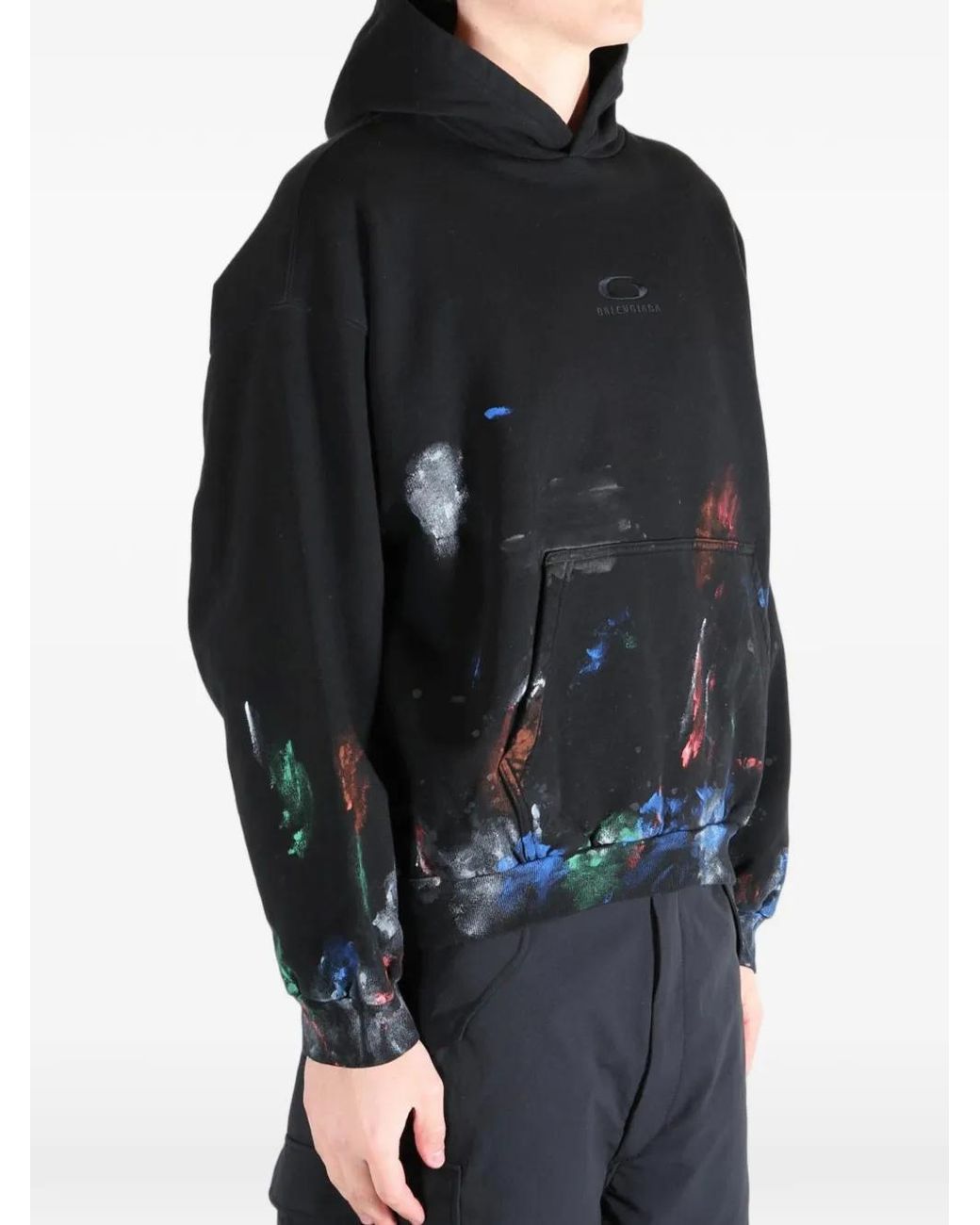 Balenciaga Black Painter's Shirt Medium Fit Hoodie for men