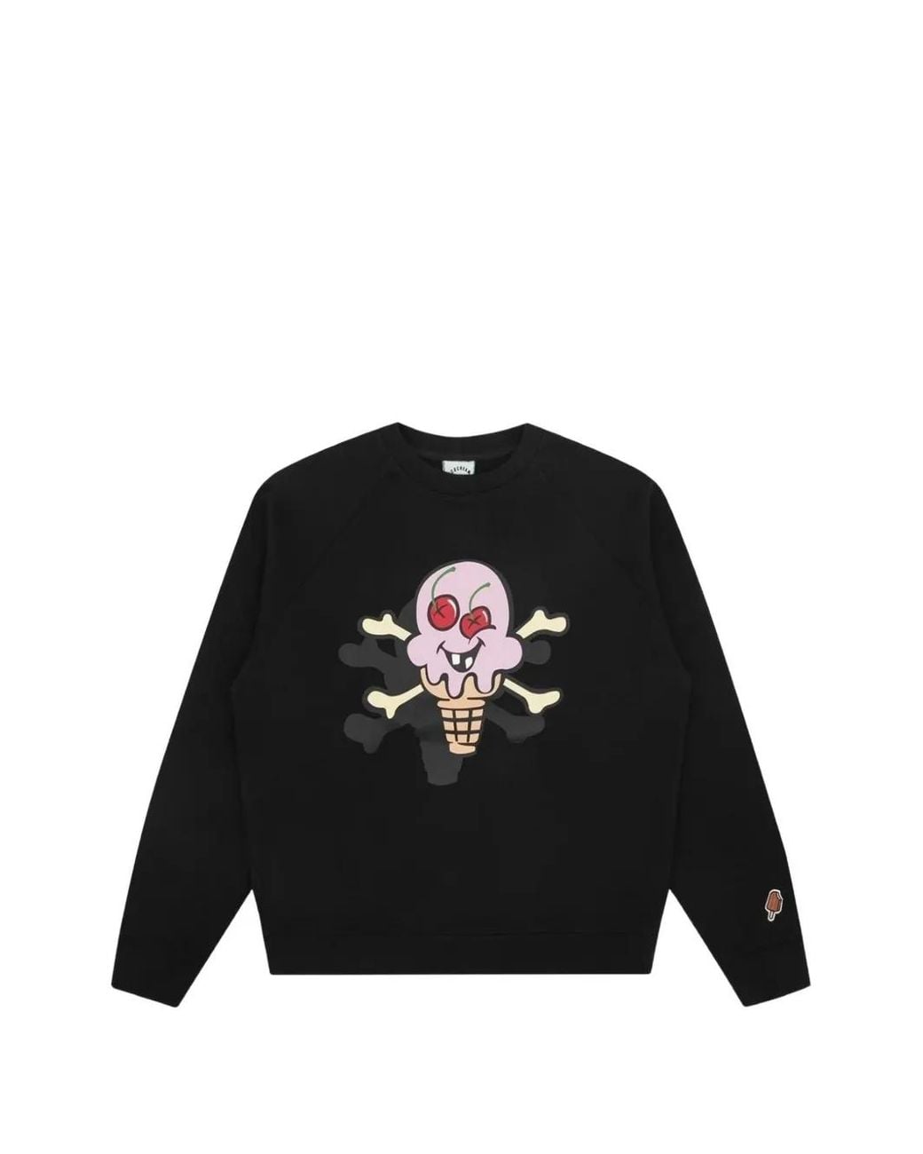 ICECREAM Black Cones & Bones Crewneck Sweatshirt for men