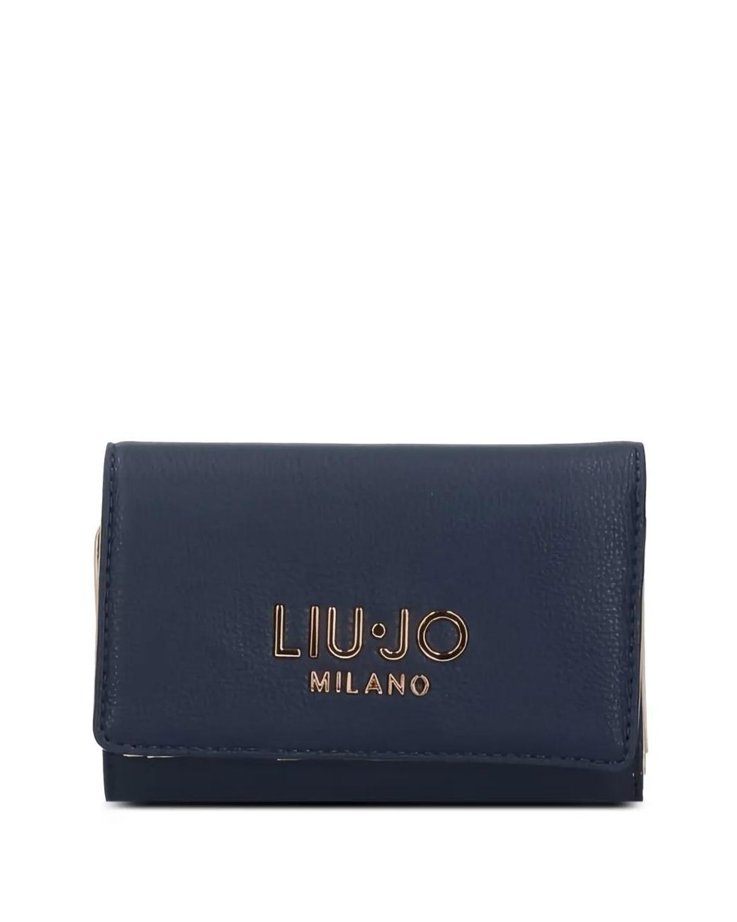 Liu Jo Blue Logo-Lettering Wallet