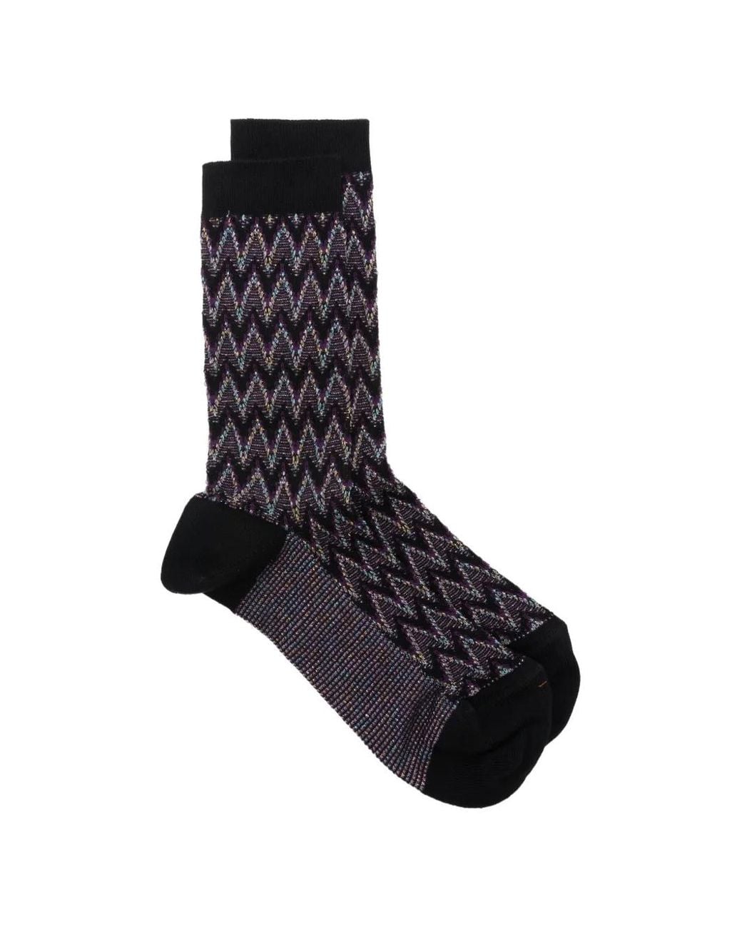 Missoni Black Zigzag-Knit Socks