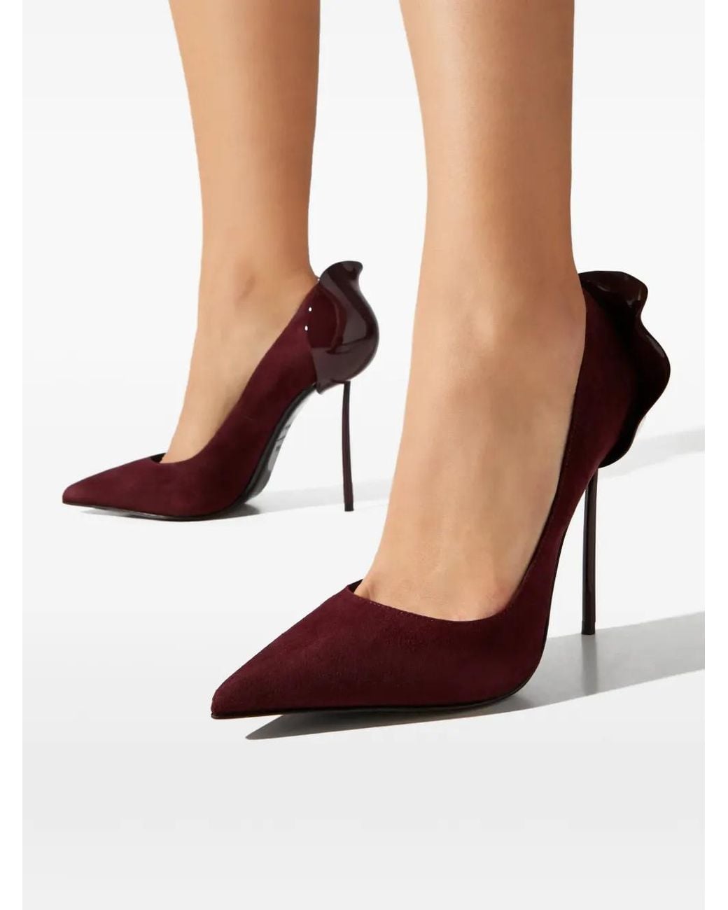 Le Silla White Petal Stiletto Heel Pumps