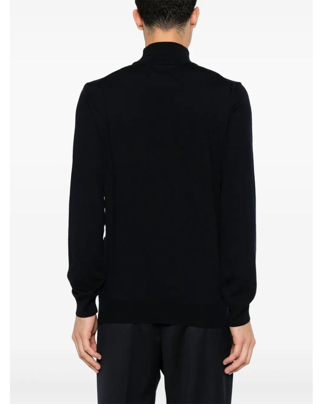 Corneliani Blue Virgin Wool Sweater for men