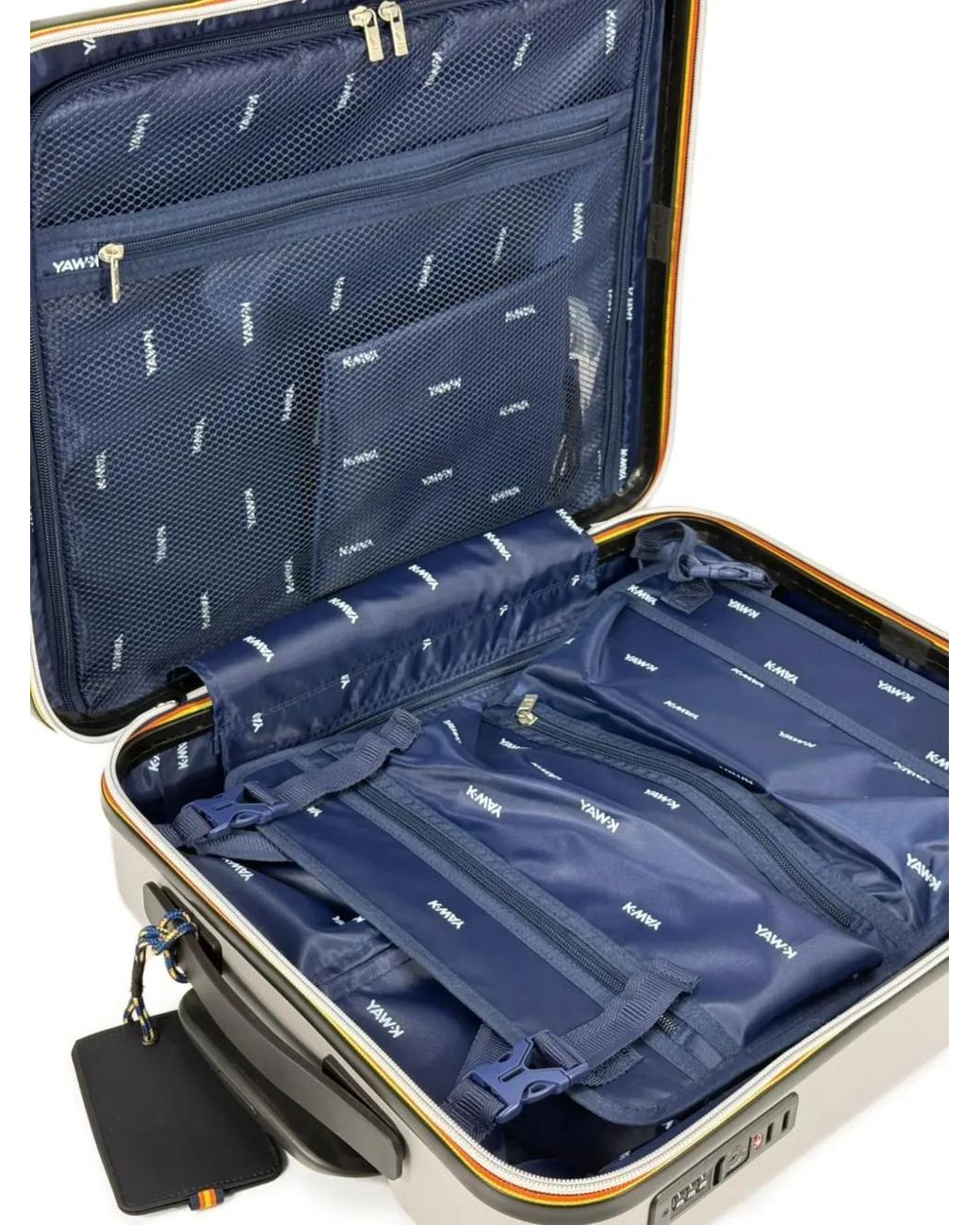 K-Way Gray Logo-Embossed Luggage