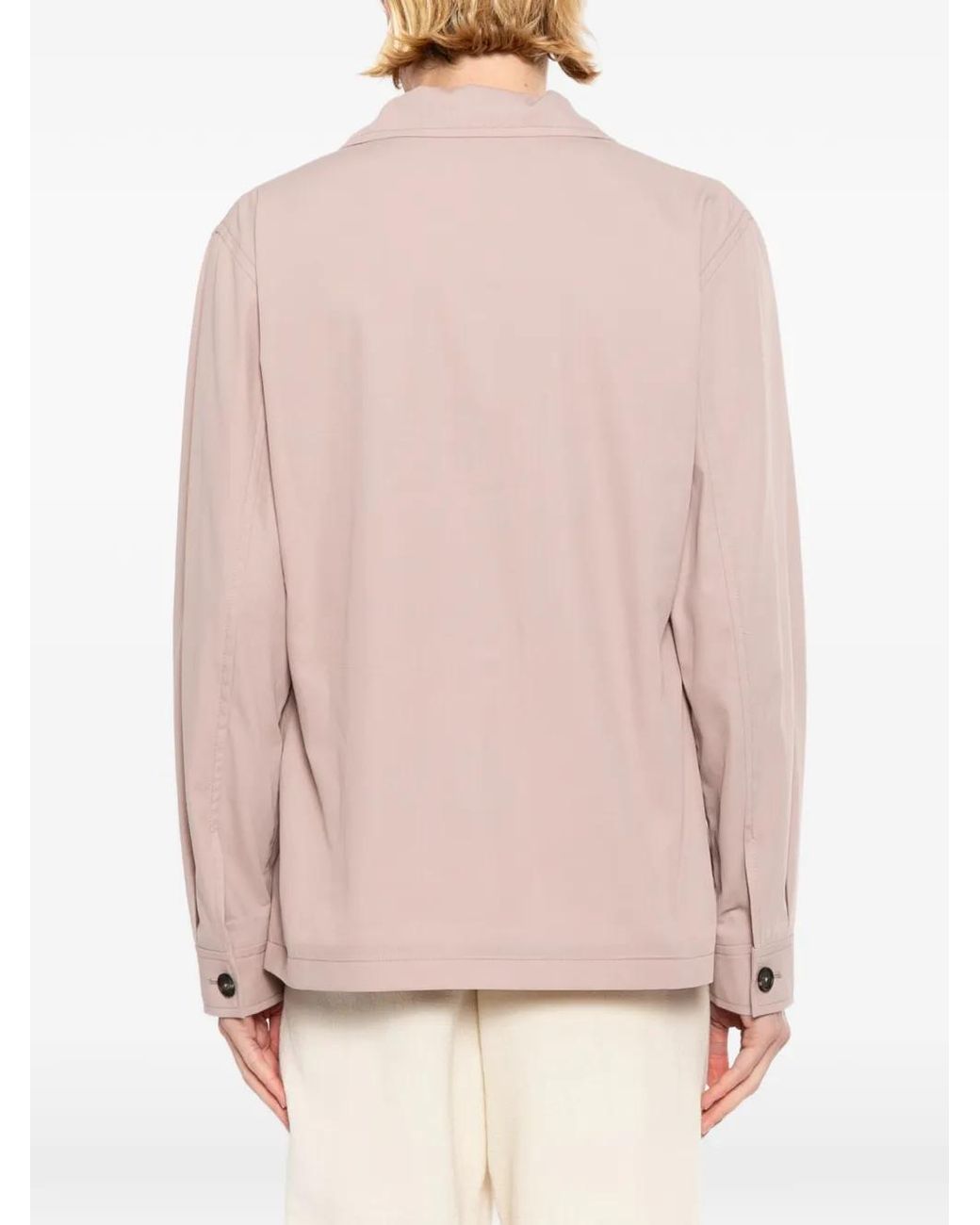 Tagliatore Pink Camp-Collar Shirt for men